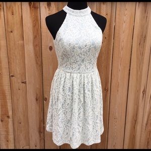 Arden B lace and light blue dress